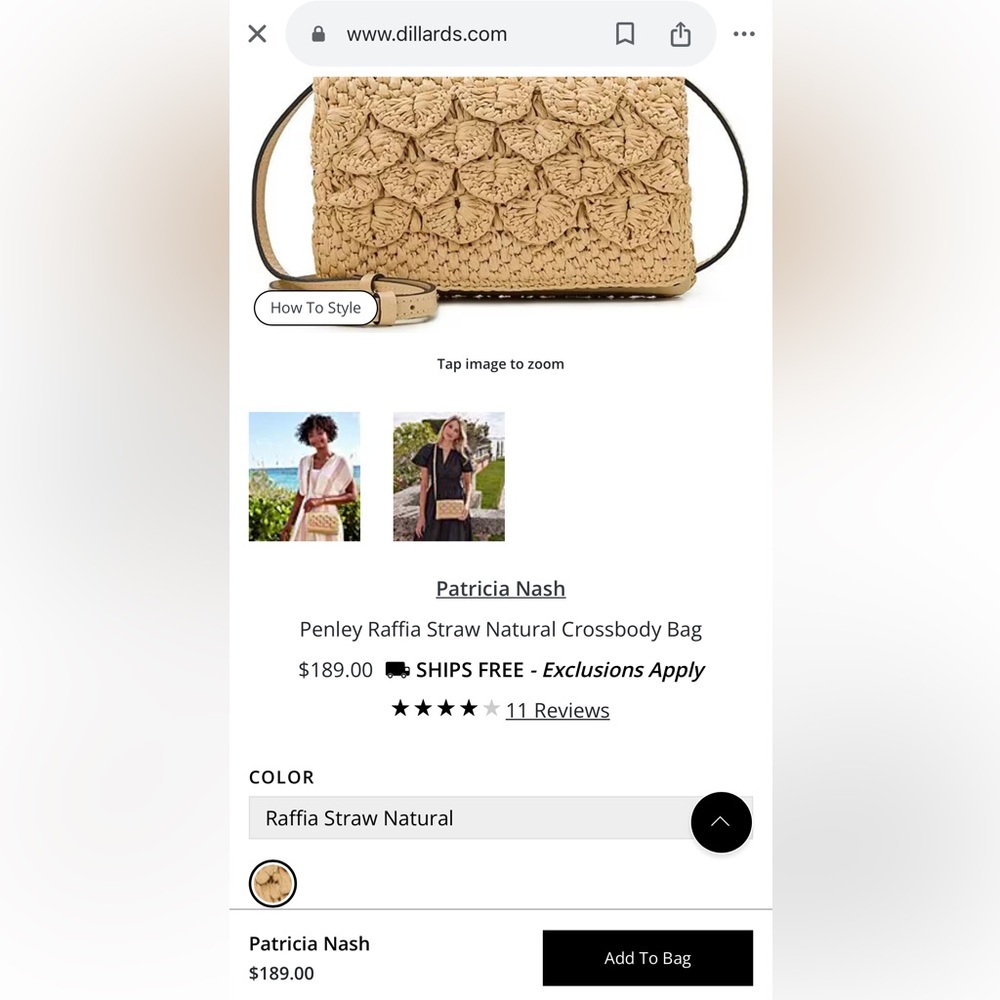Patricia Nash Raffia Crossbody